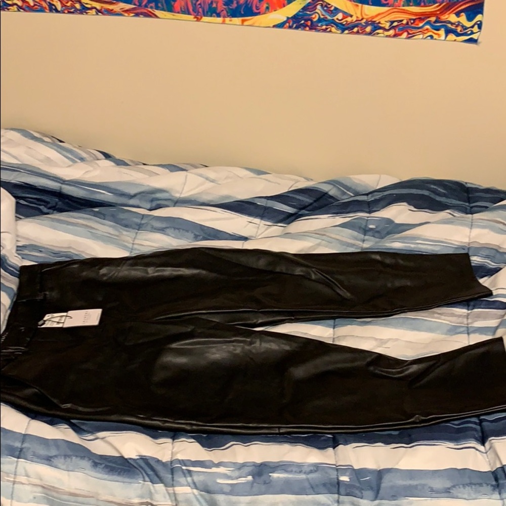 Cropped Leather Pants